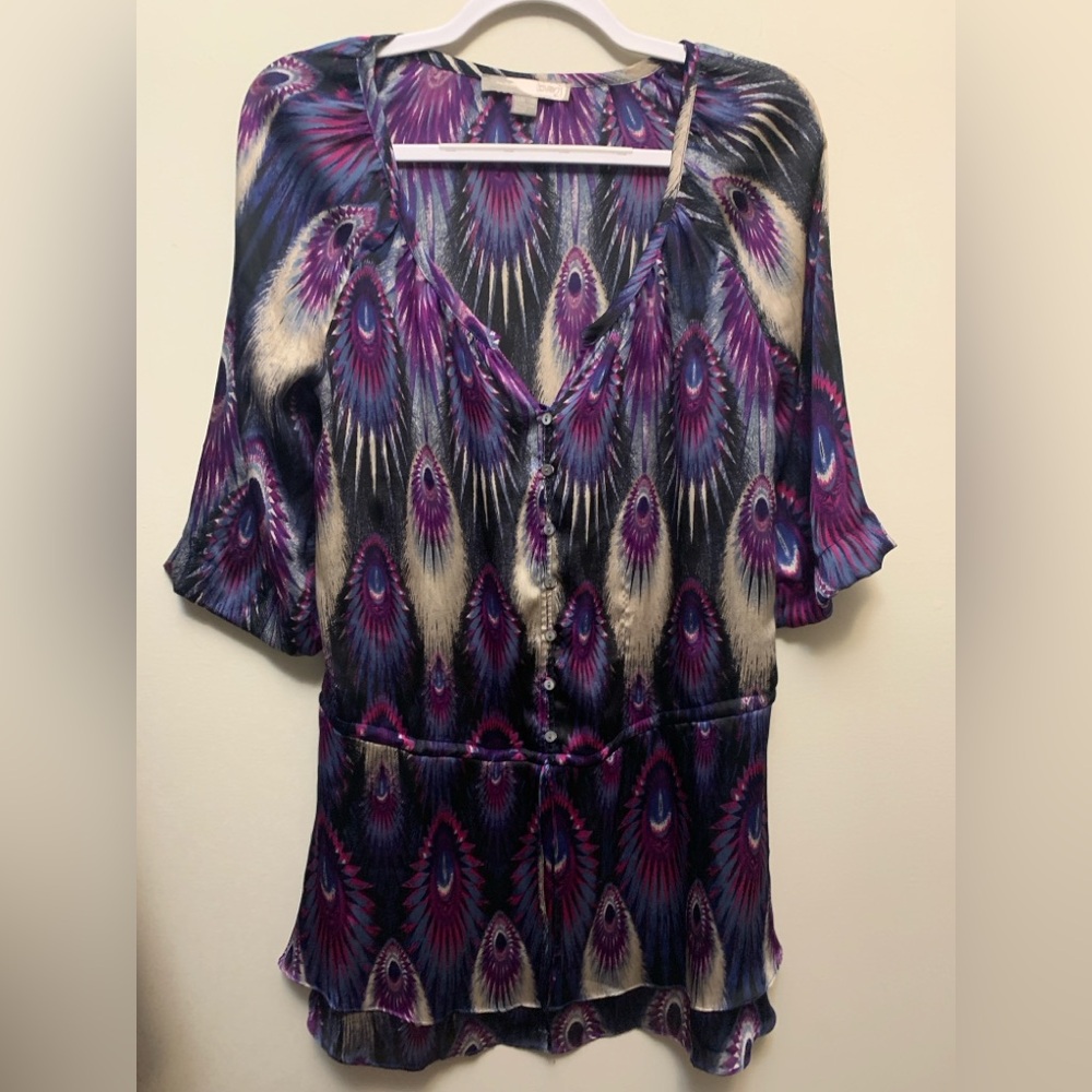 LOVE21 Peacock Feather Patterned Tunic/Dress